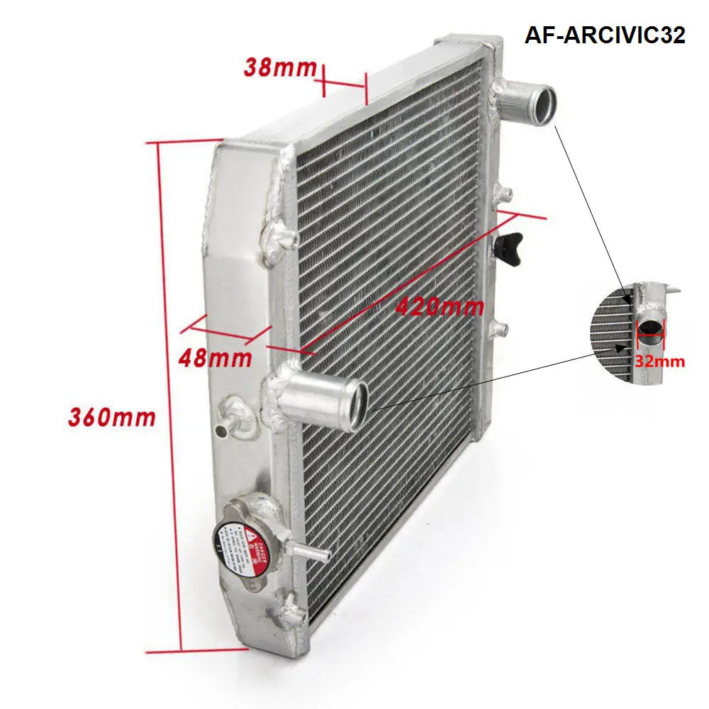 Свет Вес гоночный автомобиль Алюминий радиатор 1Row для Honda Civic EK EG DEl Sol руководство 92-00 AF-ARCIVIC32