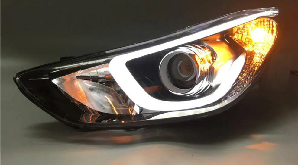 HID, 2012~, автостайлинг, фары для HUNDAI Elantra, Solaris, accent, Elantra, Genesis, i10, i20, santa fe, lantra; Elantra Головной фонарь