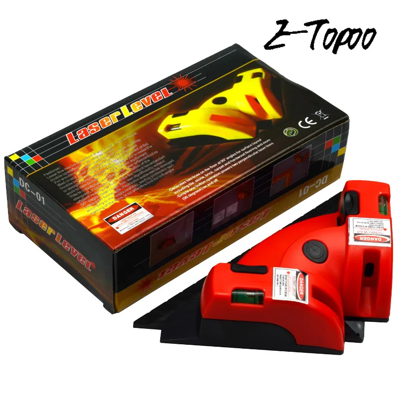 red case 2 цвета прямой угол 90 градусов вертикальный Pro вертикальный горизонтальный nivel лазерный уровень линии проекции квадратный уровень - Цвет: red case