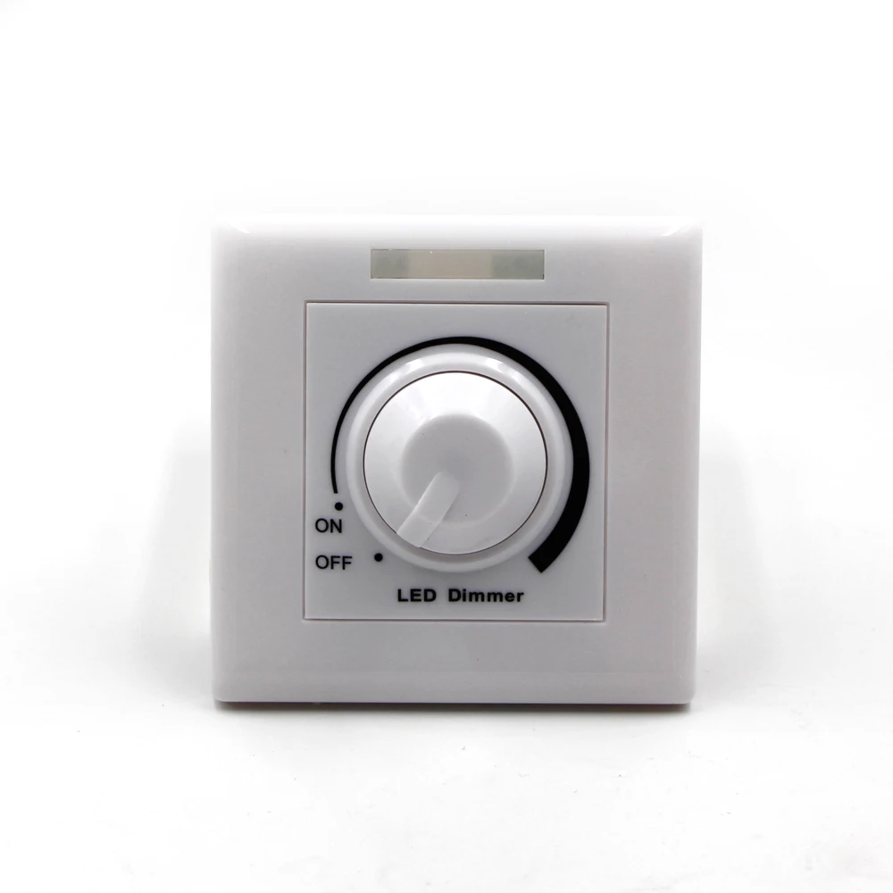 

LED Wall Mount Knob Panel LED Dimmer Controller On/Off Adjustable Switch Brightness controller Dimmers for 5050 5630 led strip