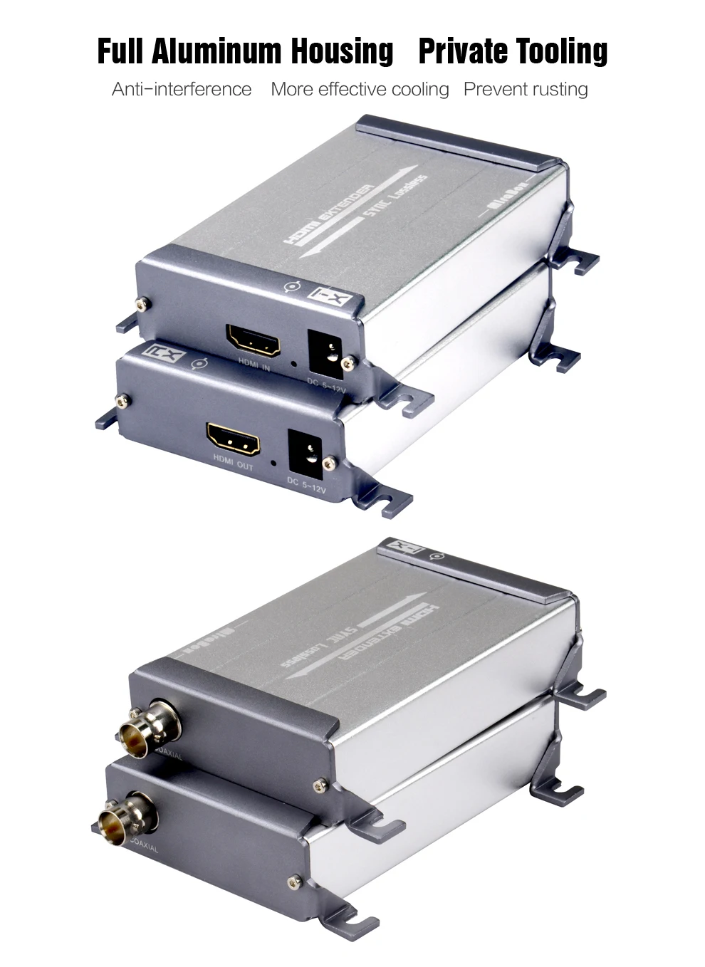 200m HDMI Extender over Coaxial Cable with Video Lossless and No Latency to BNC HDMI Transmitter and Receiver over Coax Cable (3)