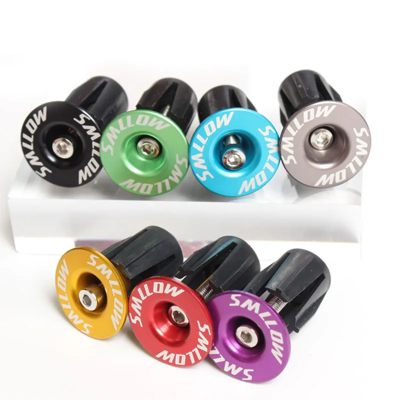 

1 Pair Bicycle Handlebar Grip Caps MTB Road Bike Bicycle Aluminum alloy Handlebar Grips Bar End Caps Plug Bike Parts