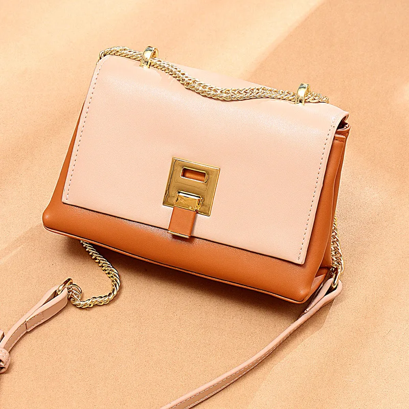 

Women's bag 2019 new fashion trends with small square pack single shoulder slant slant with simple chain pack
