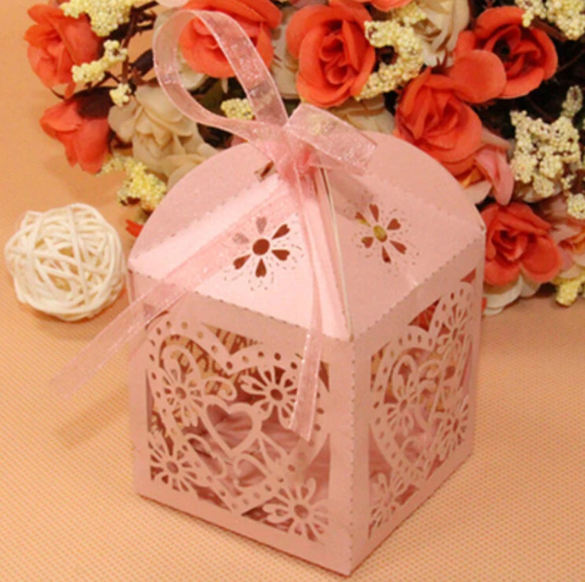 

5 pcs Decorations NEW Favours Party 2016 Luxury Gift Box Sweet Cake Boxes Wedding Candy