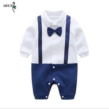 

Newborn Baby Girl Bodysuits Spring Newborn Boys Jumpsuits Cute Patchwork Knit Bowknot Long Sleeve Body Suits With Legs Sunsuit