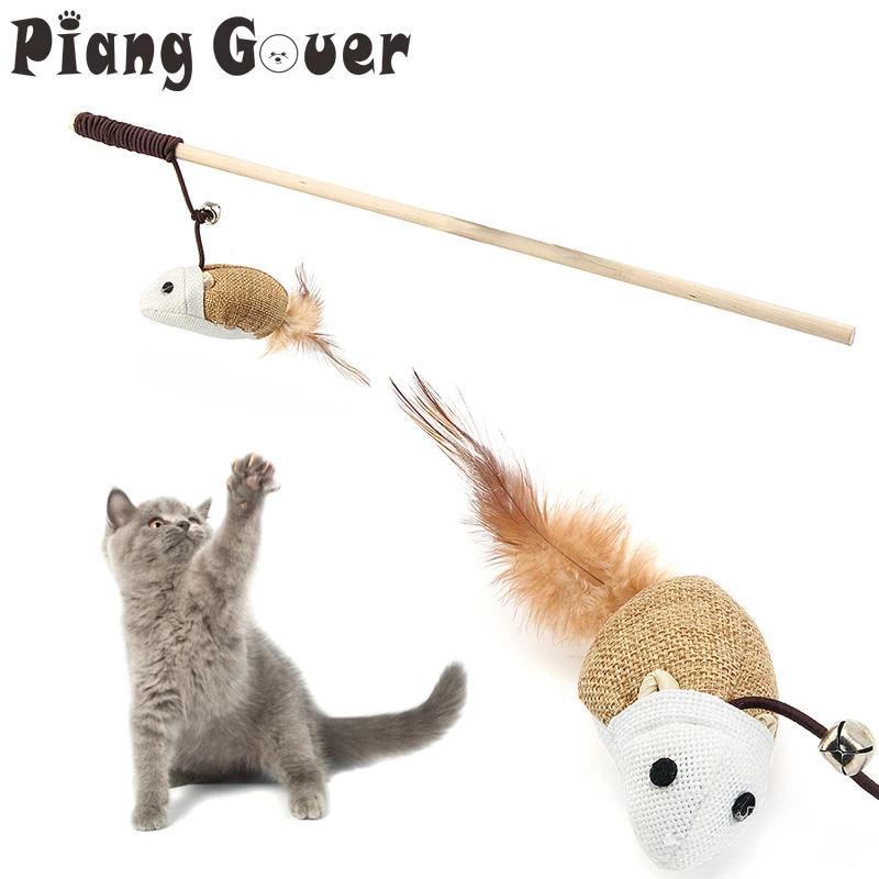 

5PCS/Lot Mouse Rod Pet Cat Play Toys Cats Teaser Jumping Train Aid Fun Cat Toy Catcher For Kitten