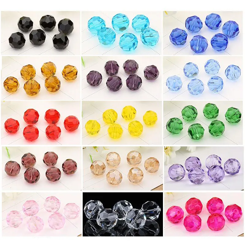 

1000Pcs/lot Artificial Crystal 32 Face Ball Beads Dispersed DIY Bracelet Necklace Child Educational Toys 4mm