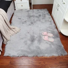 LIU коврик из искусственной шерсти для гостиной длинный меховой стол прямоугольный ковер татами коврик прикроватный коврик для спальни утолщенный оконный кровать диван коврик