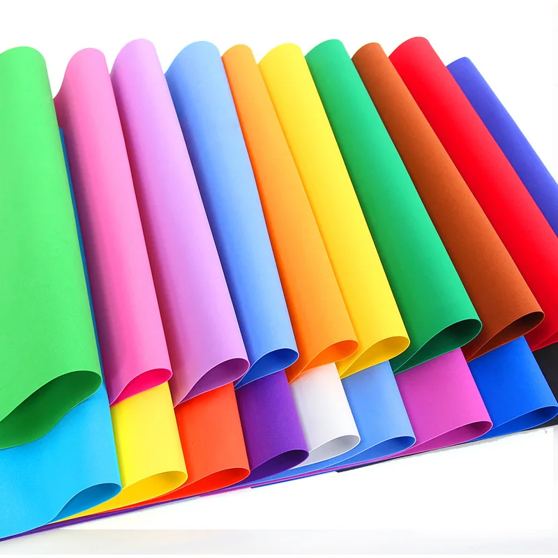 

5PCS/Pack 50*50cm Children Handmade Colored Sponge Paper Kid DIY Material Paper Scrapbooking Craft Supplies Decorative Paper 1MM