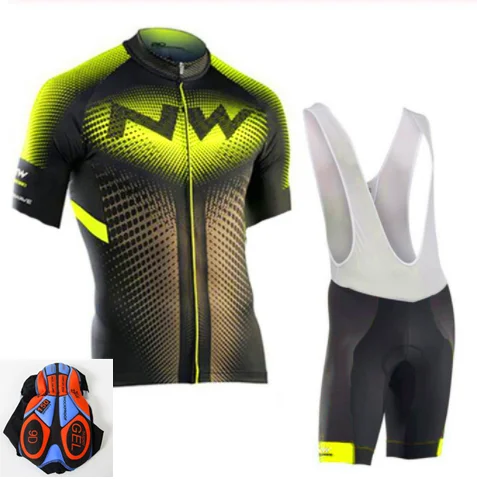 NW Manner und Frauen Radfahren Jersey Kleidung Set Fruhling und Sommer Manner und Frauen Kurzarm Atmungsaktiv - Цвет: 7