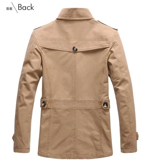 Осенне-зимнее новое пальто модная мужская Тонкая куртка из чистого хлопка для отдыха пальто большого размера верхняя одежда мужские топы большого размера