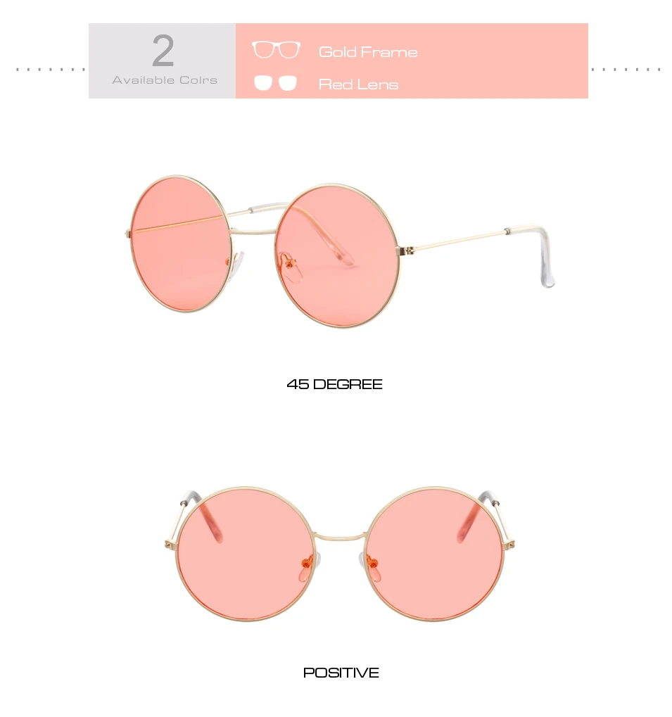 Women's Round Mirror Sunglasses 6