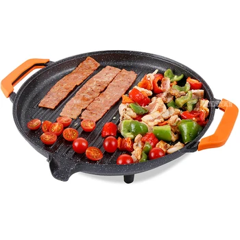 

KP153C Multi-function Korean electric grill round buffet barbecue household smoke-free non-stick electric baking pan 220V/1500W