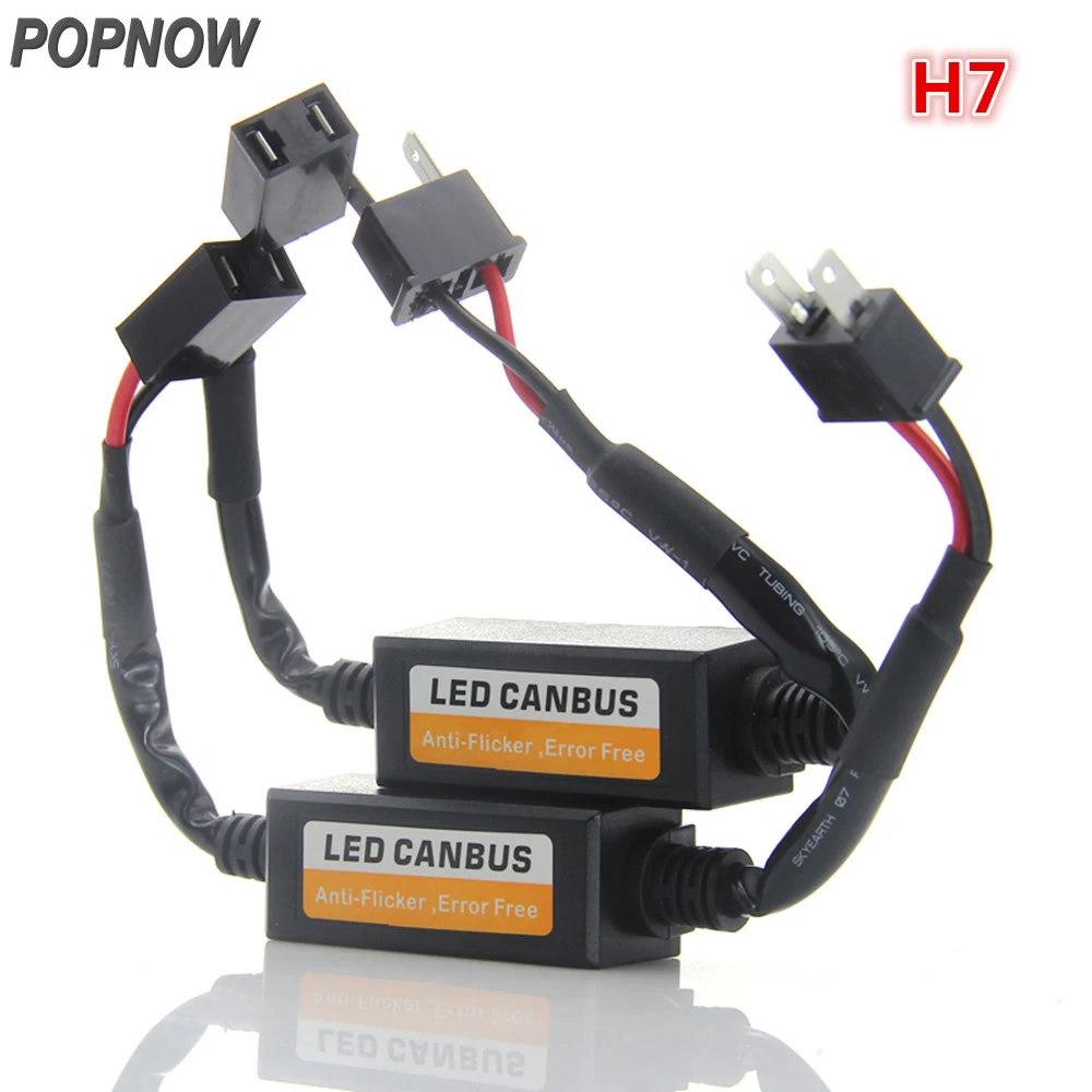 

H7 LED Canbus Decoder Error Free Anti Flicker Resistor Car Warning Canceller Capacitor For H7 LED Car Headlight Bulb #6925*2