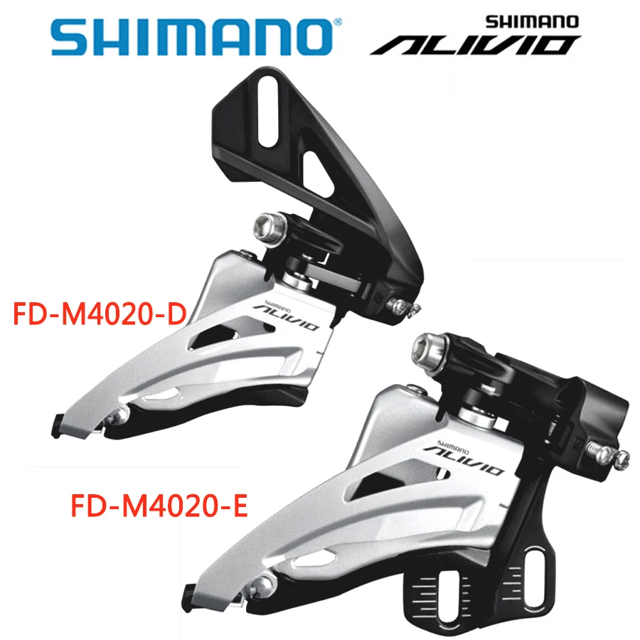 

SHIMANO ALIVIO FD-M4020-D/E Front Derailleur SIDE SWING 2x9 speed Front Derailleur For high speed teeth 36T Bicycle Parts Box