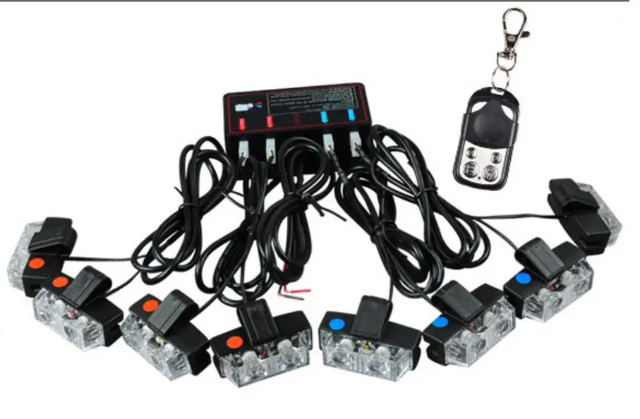 8 pieces beads Wireless remote control Car Flash Decorative Light