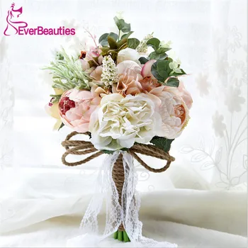 

Wedding Bouquets For Brides Outside Lace Wedding Flowers Brooch Bouquets Bouquet De Mariage Countryside Style Artificial