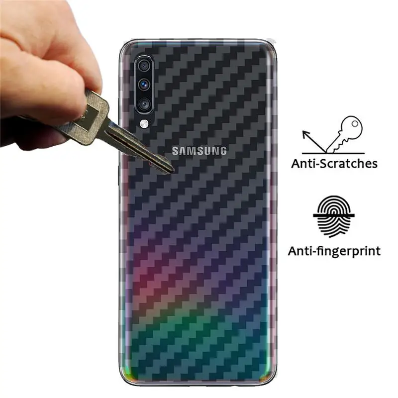 3D защитная задняя пленка из углеродного волокна для Samsung Galaxy A20 A40 A70 A80 A90 Защитная A