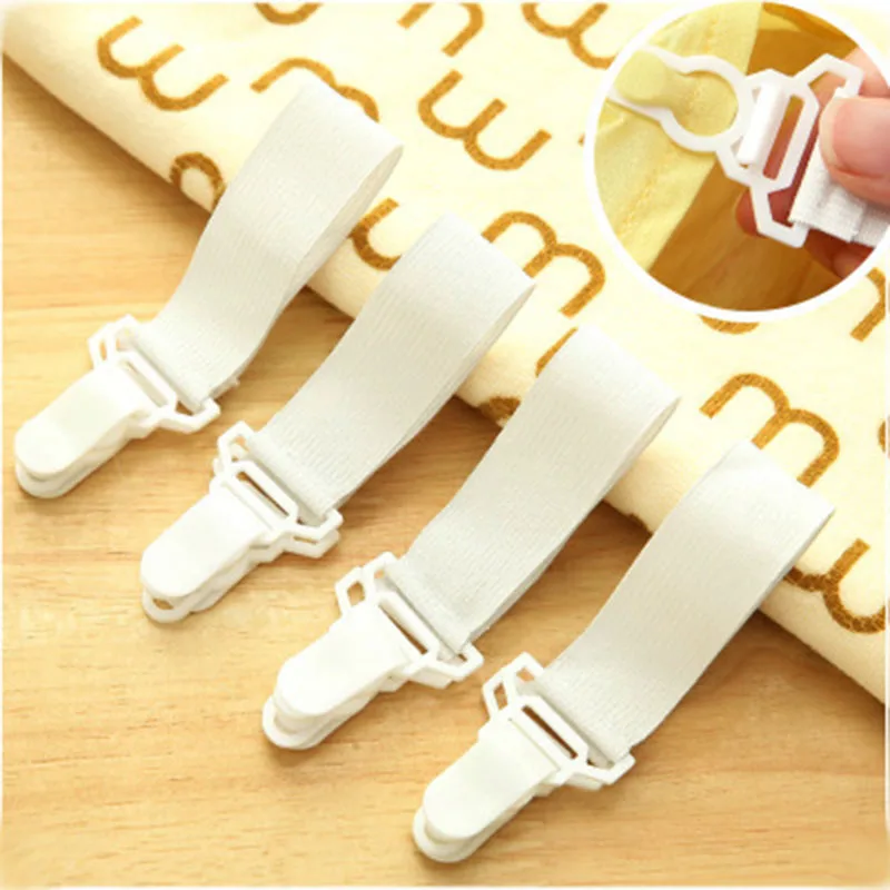 

4Pcs Household Skid Elastic Band Retaining Clip Fix Hook For Fixed Bedspreads Sheets Tablecloths Tool Bedroom Sheet Fixing Clips