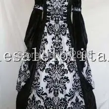 Средневековое платье Ренессанс Готический с капюшоном Civil War Бальные платья и южные платья Белль