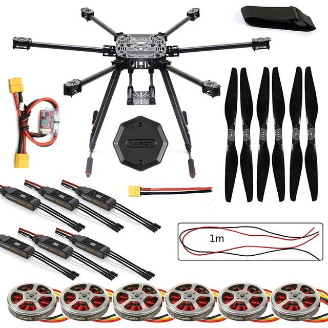 Cheap ZD850 Frame Kit with Landing Gear +Hub 350KV Brushless Motor 40A ESC 1555 Propellers For RC DIY FPV Aircraft Hexacopter 