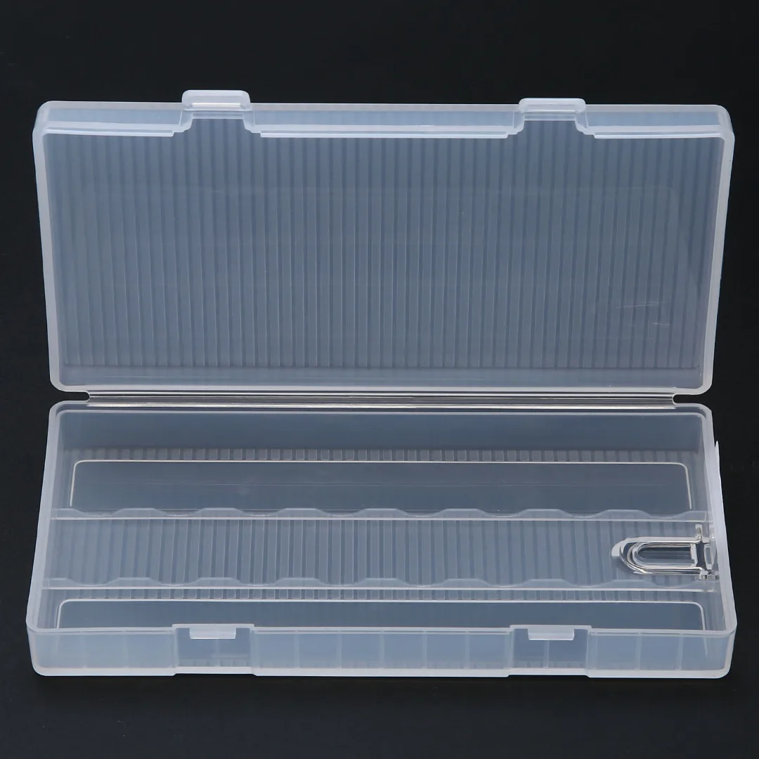 For 8x 18650 Batteries 1pc 18650 Portable Battery Case Holder Durable Hard PP Battery Storage Box With Hook Mayitr