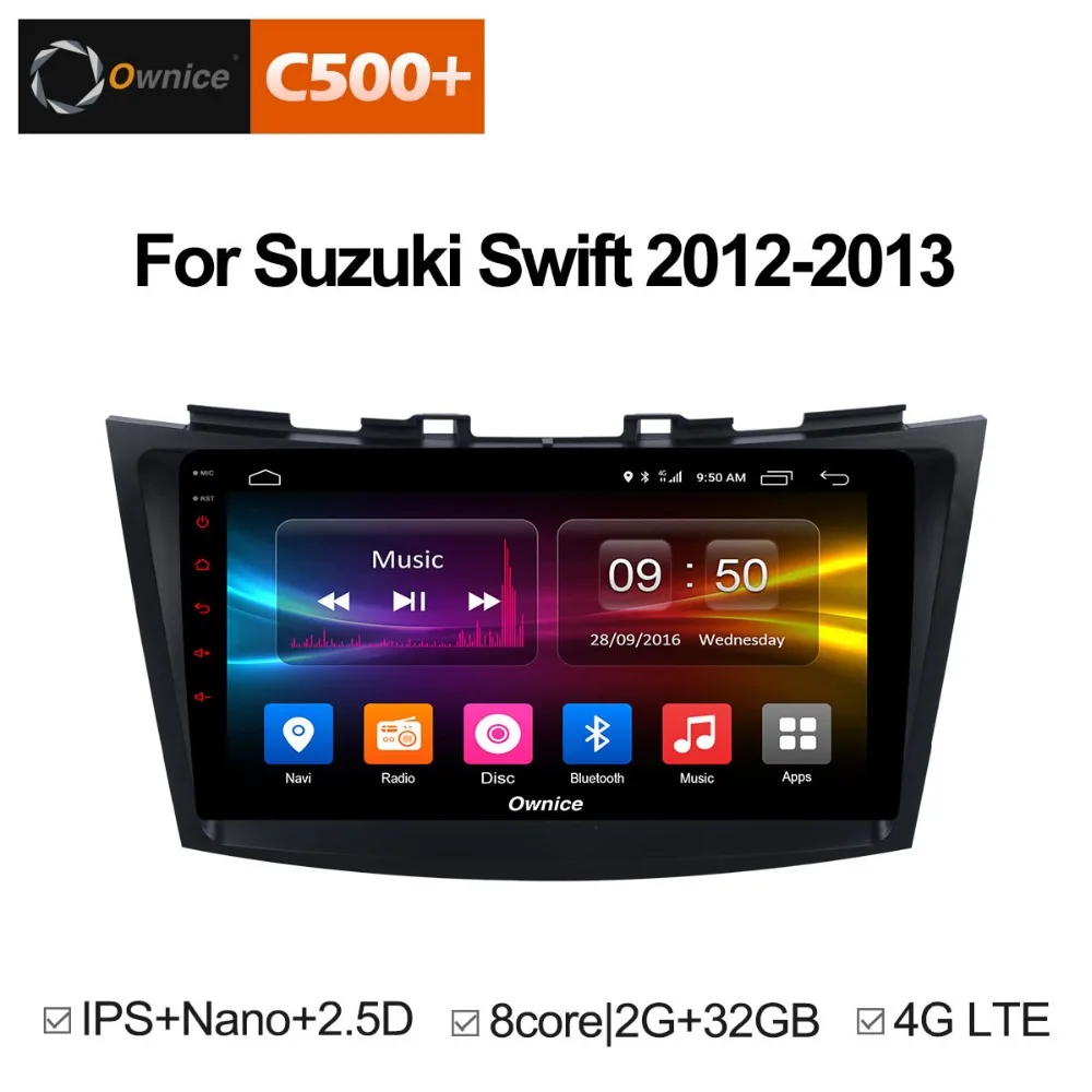 Clearance 9" IPS Android 8.1 Car DVD Player 4G RAM+32G ROM For Suzuki Swift 2012 2013 GPS Navigation System Radio Audio DSP CarPlay ADAS 2