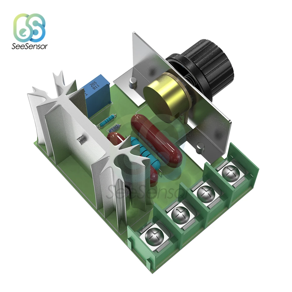 Переменный ток 220 в 2000 Вт регулятор скорости двигателя SCR регулятор напряжения диммеры термостат электронный регулятор напряжения модуль