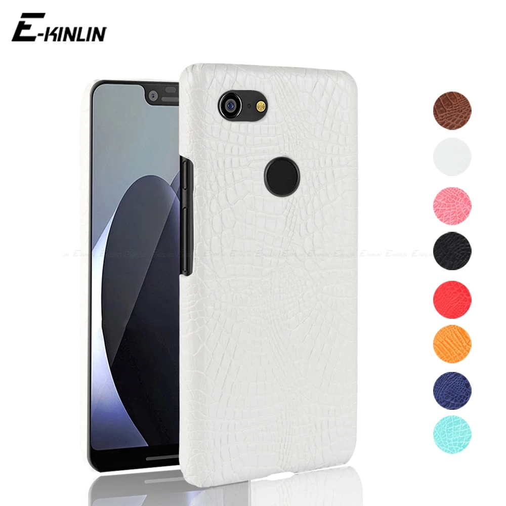 

Crocodile Skin Snake Print Leather Case Back Cover For Google Pixel 3a 3 2 XL Hard Plastic Ultra Slim Protective Funda Coque