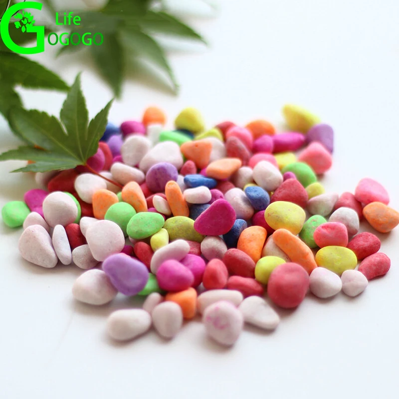 100g Multicolor Garden Decor Fish Tank Aquarium Stone Pebble Rocks