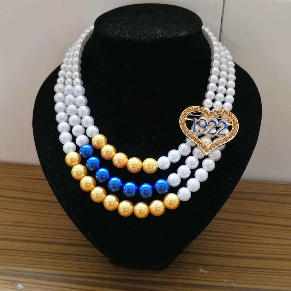Греческая Сигма гамма Rho Sorority SGR 1922 сердце многослойное ожерелье с жемчугом Ювелирные изделия
