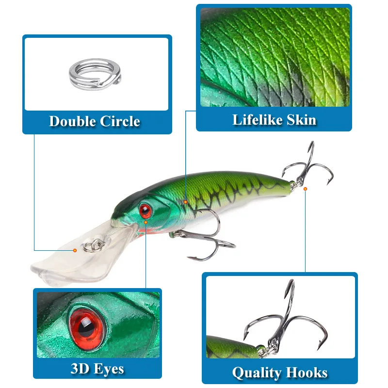 Fishing Lure Deep Sea Troll Big Minnow Lure Fish Bait 16.5cm/28.5g Artificial Simulation Hard Bait Hook Fishing Tackle jooyoo