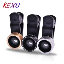 KEXU 3 в 1 объектив рыбий глаз селфи широкоугольный объектив для мобильного телефона рыбий глаз для iPhone 5 7 6 plus ipad смартфон объектив камеры