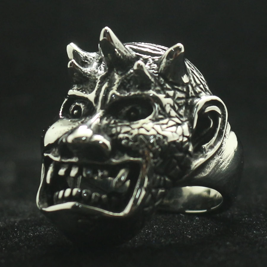 

Mens Boys 316L Stainless Steel Cool Evil Demon Night King Gothic Newest Ring For Gift