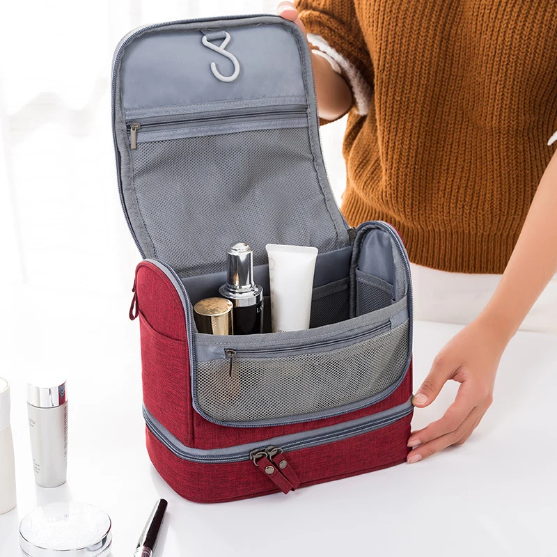 Дорожная сумка sereqi для мужчин и женщин, водонепроницаемая, большая емкость, двухслойная дорожная сумка для мытья, Портативная сумка, аксессуары для путешествий Organizador