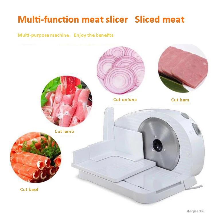 Электрическая ломтерезка для мяса машина для хлеба тост еда Слайсеры Резак для замороженная говядина ветчина овощей лимон нарезки машина 1