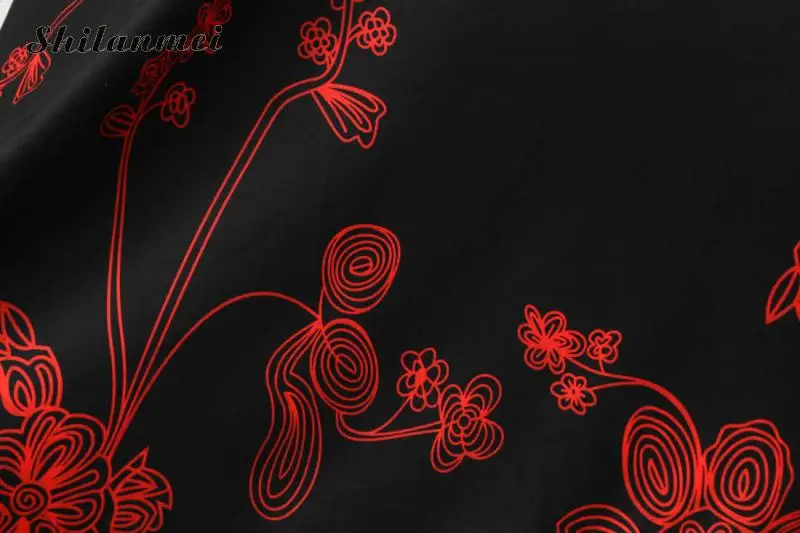 Цветочный принт с высокой талией винтажные платья женские весна осень vestido de festa Женские Ретро 50 s элегантное праздничное платье vestidos
