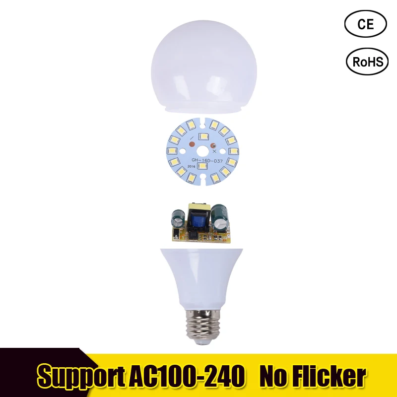 Светодиодные лампы E27 светодиодные лампы E14 Led b22 110 V 220 V 18 w 15 w 12 w 9 w-3 w светодиоды теплый/холодный белый для домашнего люстры настольные лампы