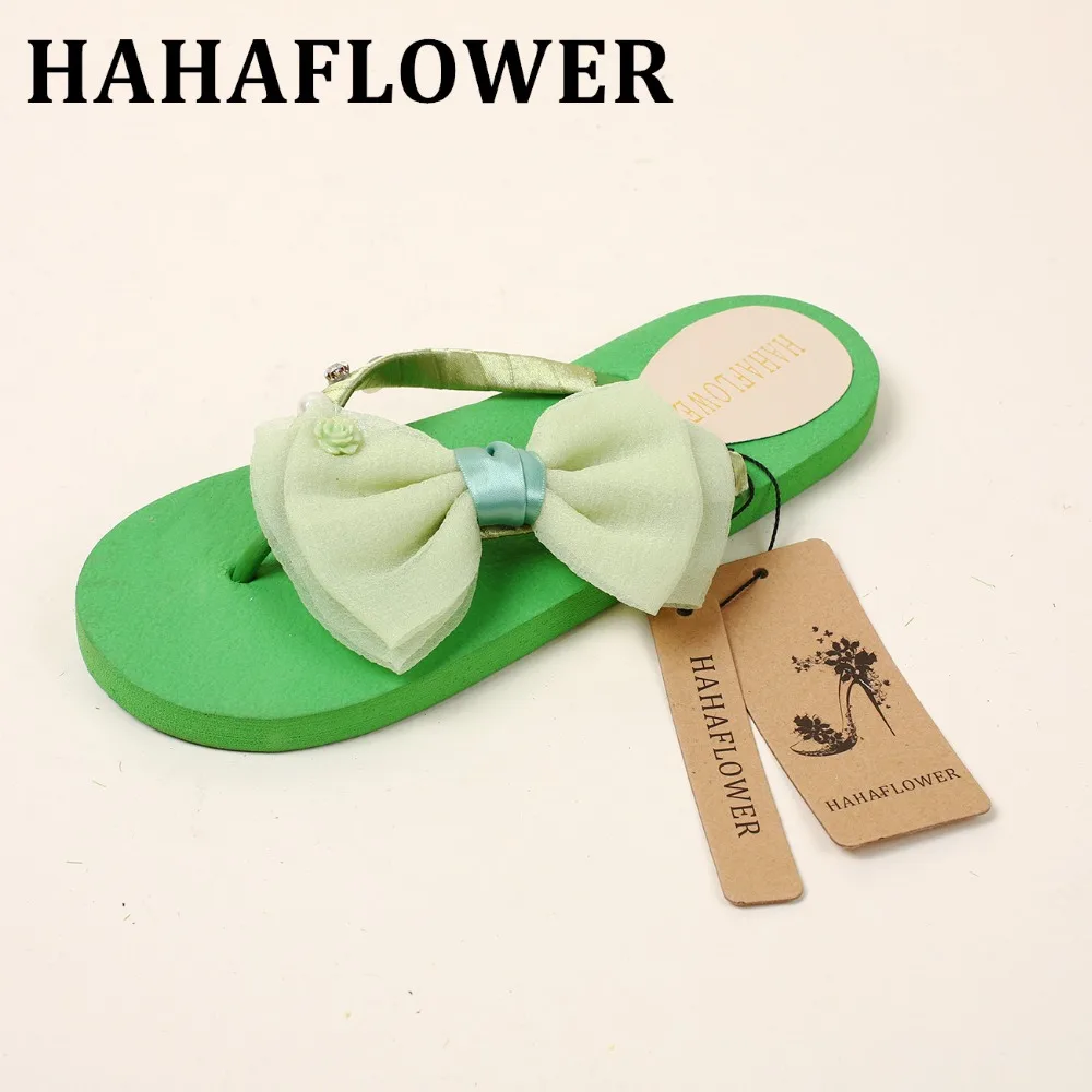 

HAHAFLOWER 2017 Bow Shoes Woman Jelly Flip Flops Women Sandals Ladies Flat Slippers Zapatos Mujer A23