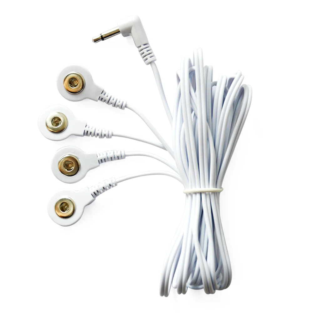 

50 Pieces Jack DC Head 3.5mm Replacement Electrode Lead Wires Connector Cables Snap 3.5mm Connect Physiotherapy Machine