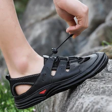 ARUONET/мужские сандалии из коровьей кожи; Летняя мужская удобная повседневная обувь; Новинка года; модные Нескользящие сандалии-гладиаторы для мужчин; s Sandales Homme