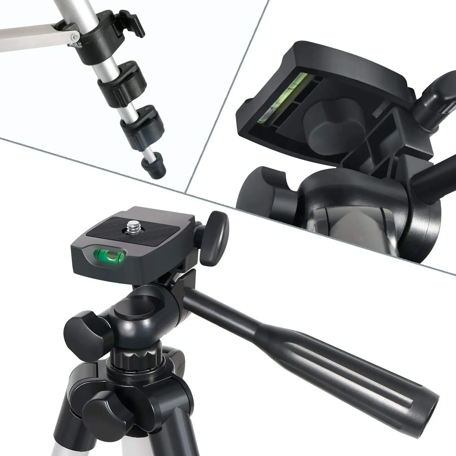 Photography Phone Holder Tripod Stand with LED Selfie Ring Light Dimmable Makeup Lamp for iPhone Sa