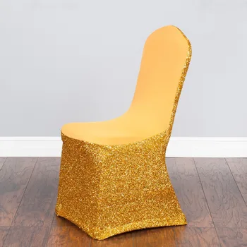 

sequin spandex chair cover glitter 100PCS gold and silver color free shipping