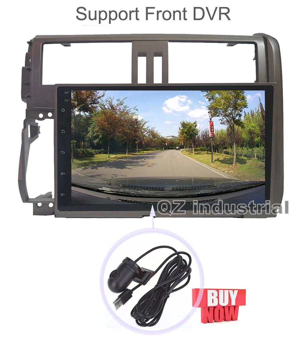 Best QZ industrial HD 9" Android 8.1 T8 Car DVD player for Toyota Prado Land Cruiser 150 2010-2013 with 3G 4G GPS BT WIFI Radio Navi 14