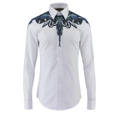 Европейская и американская мода, новая футболка с принтом головы змеи и длинными волосами, парикмахер, Повседневная рубашка