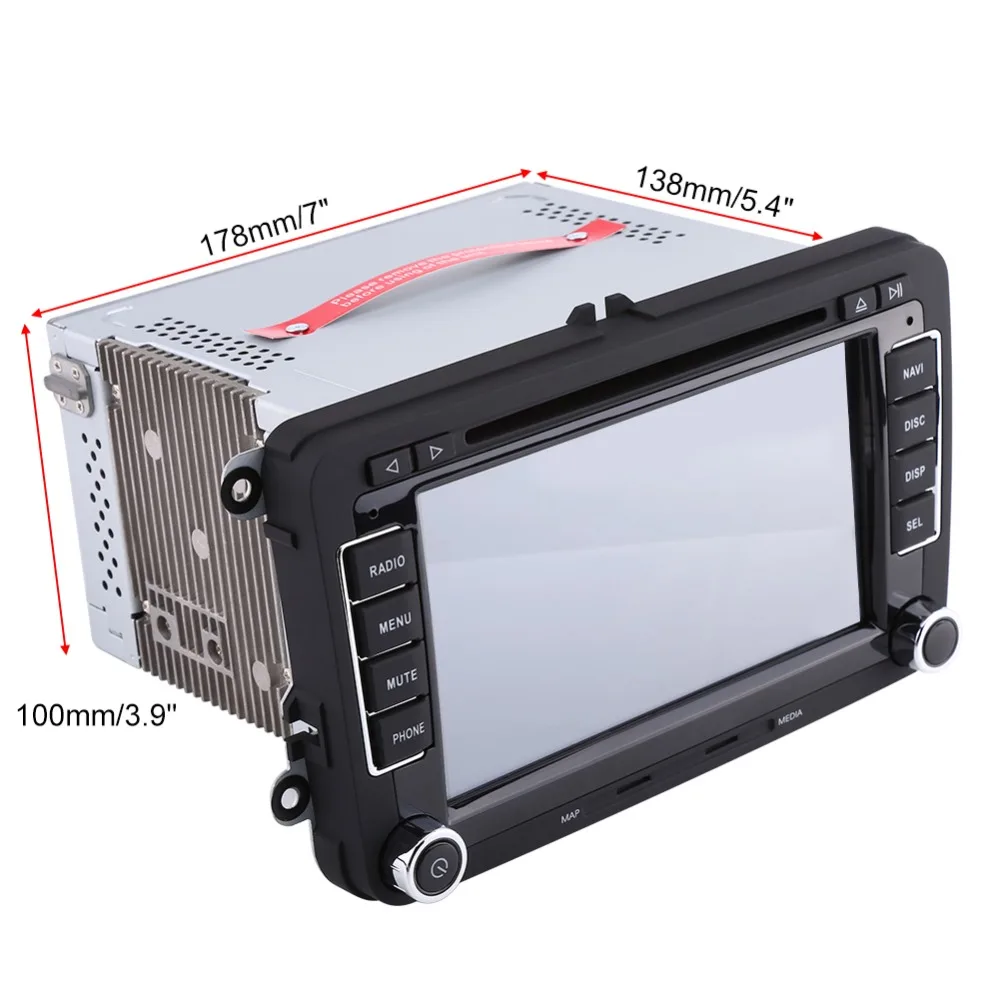 Best 2 Din 7" DVD Player Car Radio Car PC Stereo Head Unit GPS Navigation for VW/VW/PASSAT/Golf/Skoda/Seat 5