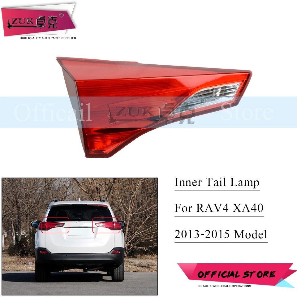 

ZUK Inner Rear Bumper Tail Light For TOYOTA RAV4 2013 2014 2015 XA40 Tail Lamp Inside Stop Light Brake Lamp Taillights