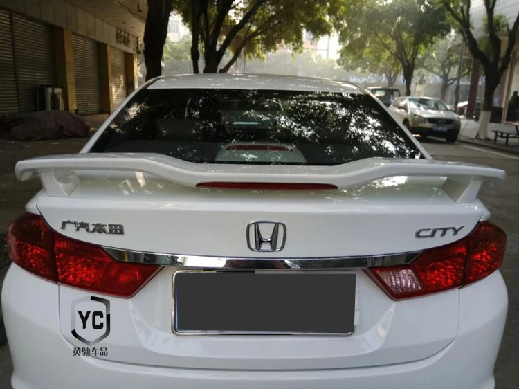 Для Honda City Spoiler GT style украшение в виде хвостового крыла ABS пластик Неокрашенный Грунтовка задний спойлер багажника