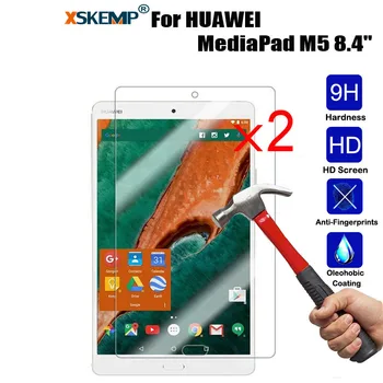 

XSKEMP 2Pcs/Lot 9H Real Tempered Glass For HUAWEI MediaPad M5 8.4" Steel Film Tablet Screen Protector Toughened Protective Guard