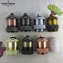 2 круга, винтажная лампа Эдисона, подвесной светильник, E27, винтовой ламповый светильник, алюминиевая розетка, промышленный Ретро фитинг, держатель, приспособление